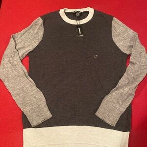 Men’s S Express Sweater navy and gray NWT